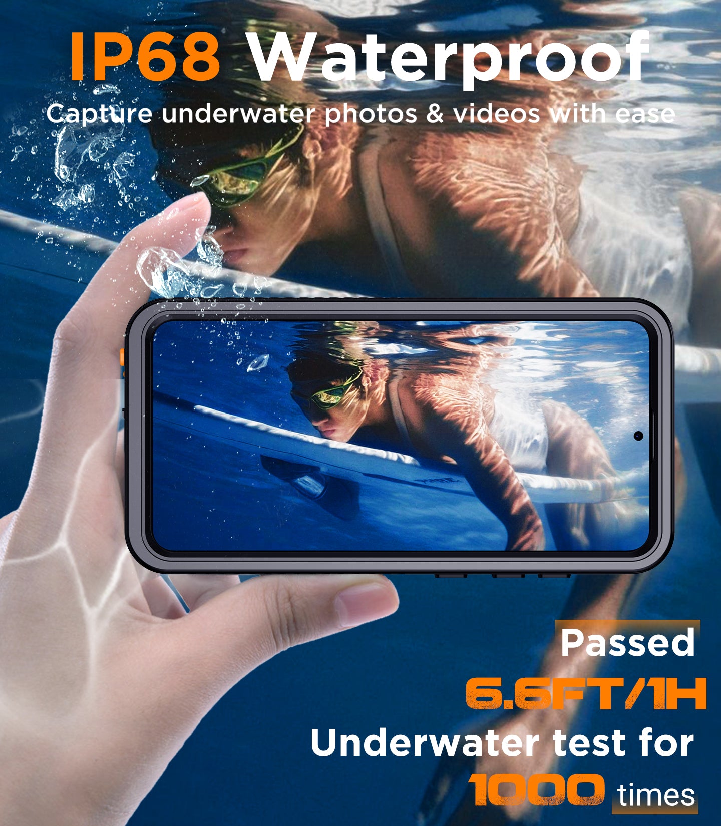 Temdan Designed for Samsung Galaxy S25 Case Waterproof, Built-in Lens & Screen Protector Military Shockproof Dropproof IP68 Underwater Full Body Phone Case for Galaxy S25 5G 6.2"-Black (2025)