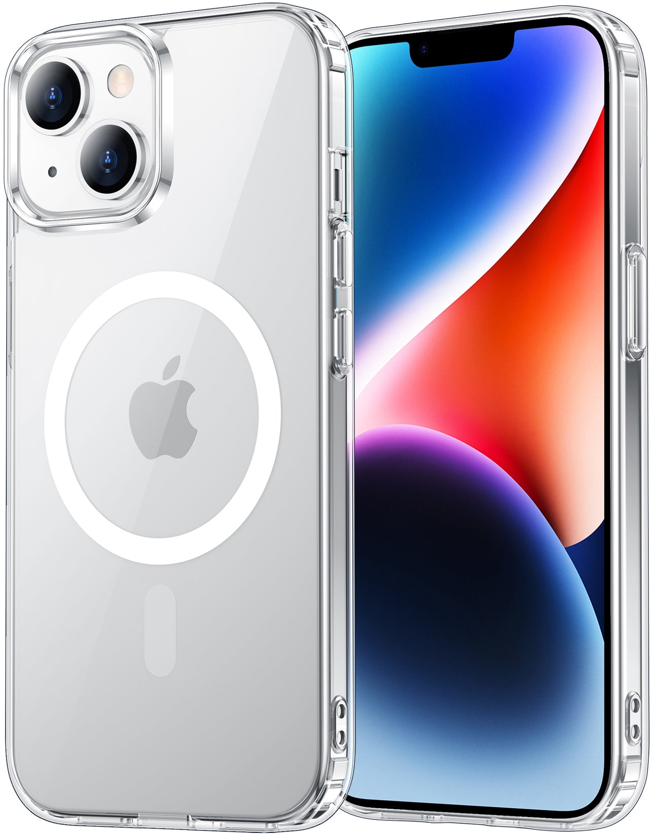 Temdan for iPhone 14 Plus Case Clear, Compatible with Magsafe, Anti-Yellowing, Military-Grade Protection, Shockproof Slim Magnetic Phone Case Cover, Transparent