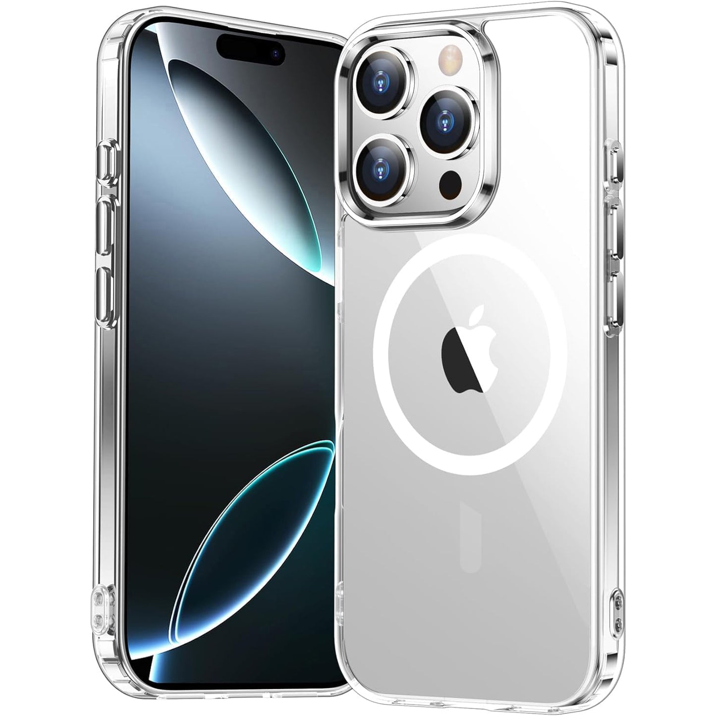 Temdan for iPhone 16 Pro Case Clear, [Compatible with Magsafe][Anti-Yellowing][Military-Grade Protection] Shockproof Slim Phone Case for iPhone 16 Pro 6.3 inch, Clear