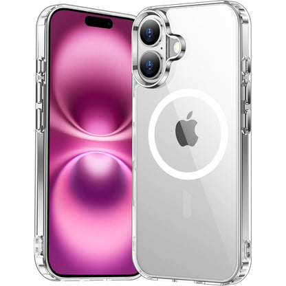 Temdan for iPhone 16 Plus Case Clear, [Compatible with Magsafe][Anti-Yellowing][Military-Grade Protection] Shockproof Slim Phone Case for iPhone 16 Plus 6.7 inch, Clear