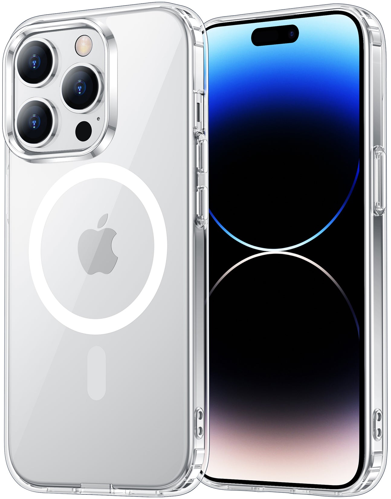 Temdan for iPhone 14 Pro Case Clear, Compatible with Magsafe, Anti-Yellowing, Military-Grade Protection, Shockproof Slim Magnetic Phone Case Cover, Transparent