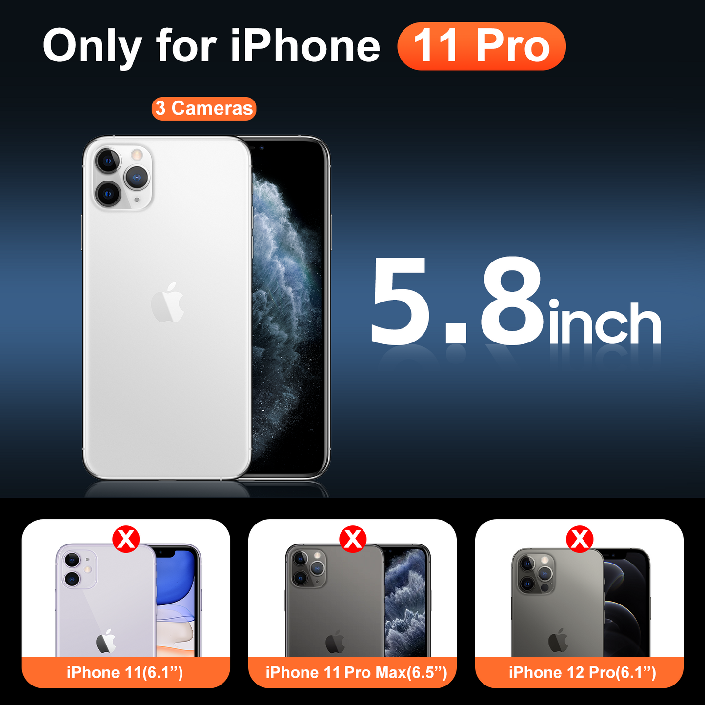 Temdan for iPhone 11 Pro Case Clear, Compatible with Magsafe, Anti-Yellowing, Military-Grade Protection, Shockproof Slim Magnetic Phone Case Cover, Transparent