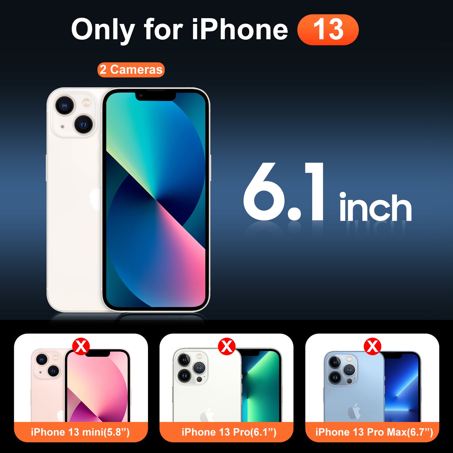 Temdan for iPhone 13 Case Clear, Compatible with Magsafe, Anti-Yellowing, Military-Grade Protection, Shockproof Slim Magnetic Phone Case Cover, Transparent