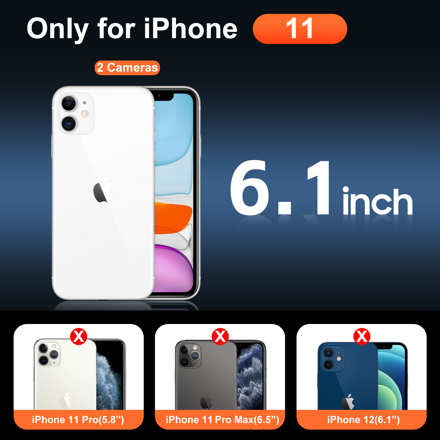 Temdan for iPhone 11 Case Clear with Screen Protector, Compatible with Magsafe, Anti-Yellowing, Military-Grade Protection, Shockproof Slim Magnetic Phone Case Cover,