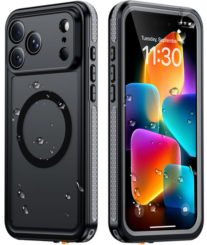 Temdan Designed for Phone 18 Pro Max Case Waterproof, Black