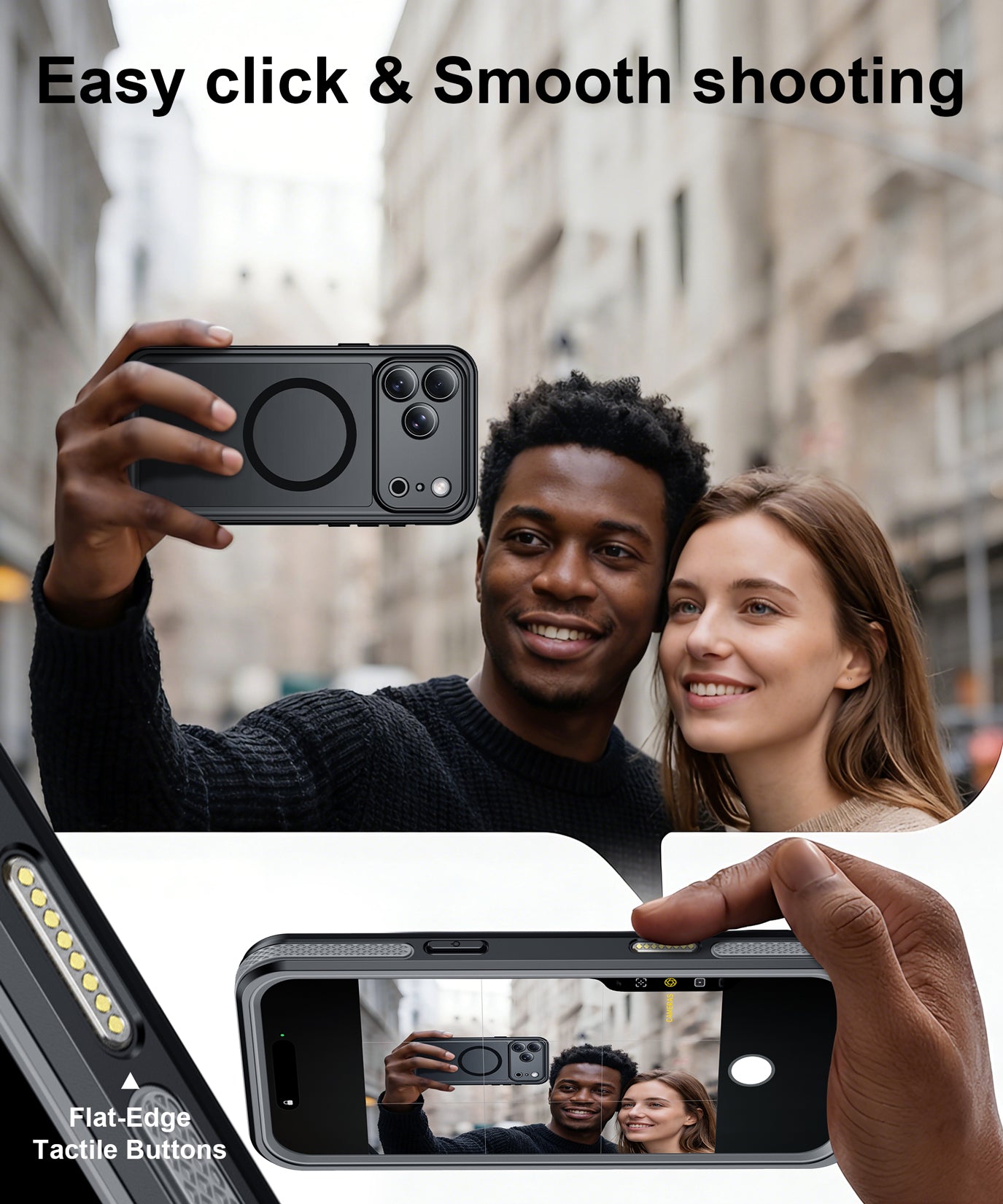 Temdan Designed for Phone 18 Pro Max Case Waterproof, Black
