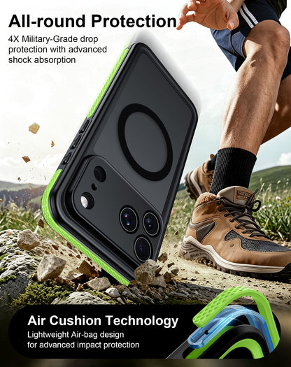 Temdan Designed for Phone 18 Pro Max Case Waterproof, Green