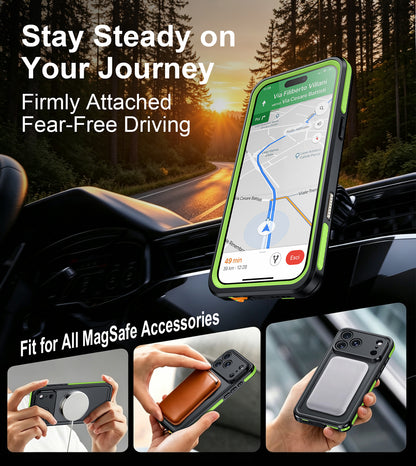 Temdan Designed for Phone 18 Pro Max Case Waterproof, Green