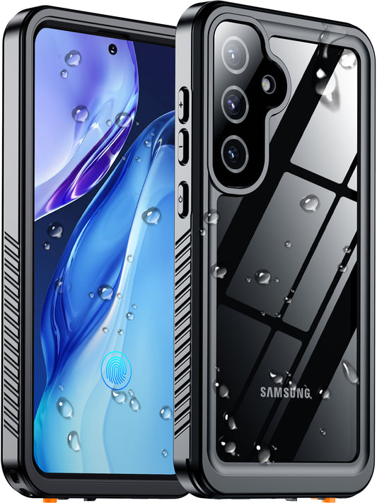 Temdan Designed for Samsung Galaxy S25 Plus Case Waterproof, Built-in Lens & Screen Protector Military Shockproof Dropproof IP68 Underwater Full Body Phone Case for Galaxy S25 Plus 6.7"-Black (2025)