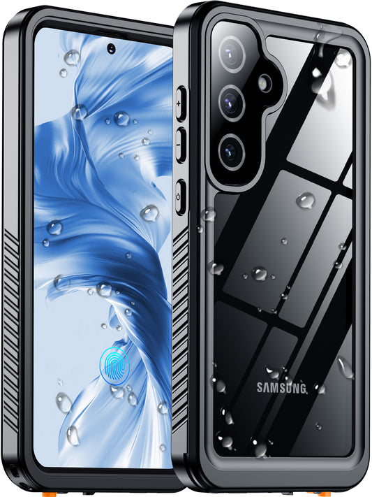 Temdan Designed for Samsung Galaxy S25 Case Waterproof, Built-in Lens & Screen Protector Military Shockproof Dropproof IP68 Underwater Full Body Phone Case for Galaxy S25 5G 6.2"-Black (2025)