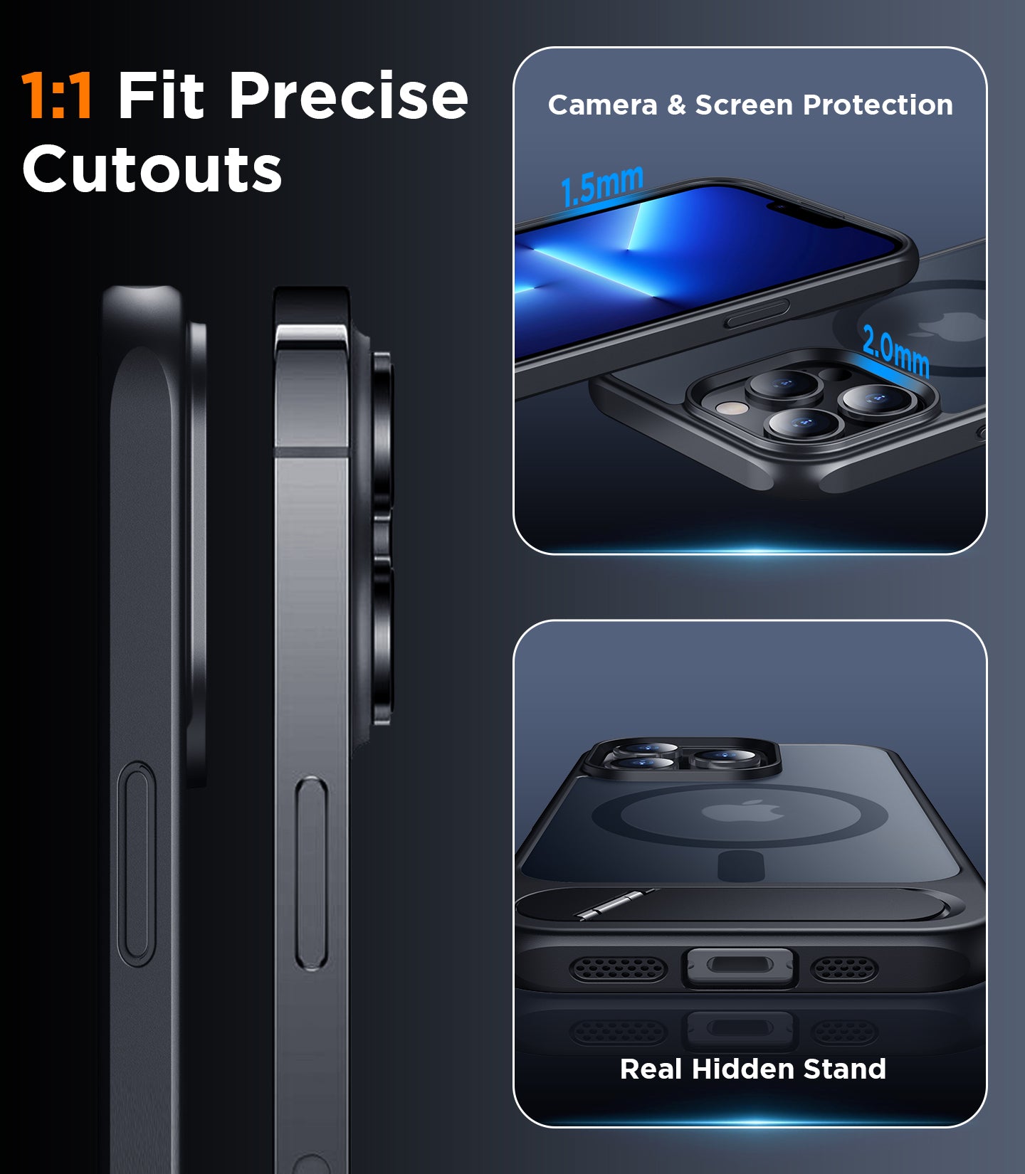Temdan Magnetic Compatible with iPhone 13 Pro Max Case, [Built-in Invi Temdan Magnetic Compatible with iPhone 13 Pro Max Case, [Built-in Invi